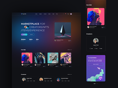 Marketplace NFT marketplace nft ui web web design website