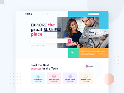 Listia - Business and Place Listing UI Design business car design graphic design listing place property responsive theme ui ui design website design website development wordpress wordpress development