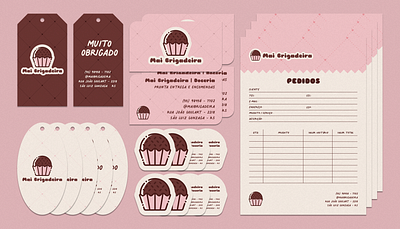 Mai Brigadeira brand identity brigadeiro business card cake candy chocolate chocolate bar cupcake doce graphic design logo design recipe sweet tags visual identity