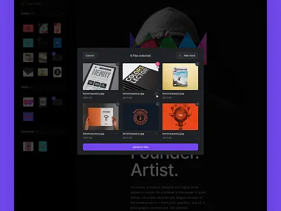 Media Upload builder clean clean ui dark dark mode ecommerce ecommerce app elementor media minimal shopping shopping ap site builder ui upload uploader ux webflow website builder wix