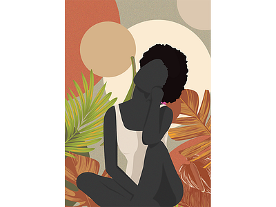Floral art graphic design illustration