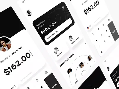 Online Banking - Finance App | UX/UI Design, Motion Graphics animation app awesome bank beautiful best business clean digital finance graphic design illustration minimal mobile modern motion online ui ux visual