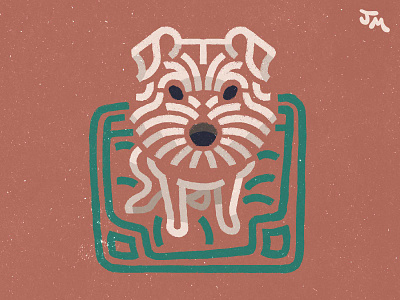 Mini Schnauzer art design flat graphic design illustration