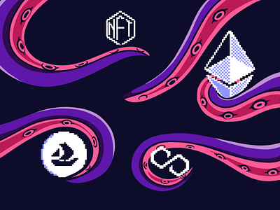 Offchain | branding for NFT analytics and trading platform app blockchain branding crypto design eth icon illustration logo pixel ui vector