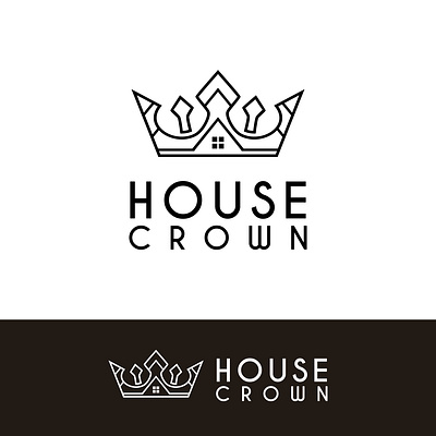 Queen Crown House Real Estate Premium Building Elegant logo apartment building business company construction crown design elegant home hotel house icon king kingdom logo luxury minimalist queen real estate simple