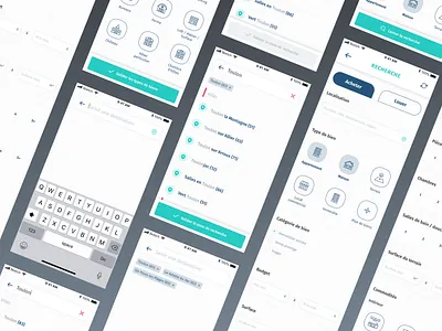 AVendreALouer - App redesign illustrator real estate redesign search sketch ui