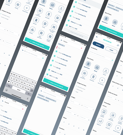 AVendreALouer - App redesign illustrator real estate redesign search sketch ui