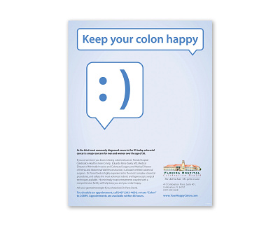 Colon Cancer Awareness Ad advertising design graphic design layout