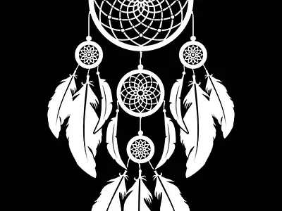 dream catcher vector design inspiration american apache beauty buddha buddhist catcher craft culture cute design dream dream catcher dreaming illustration magic quill religion success traditional vector