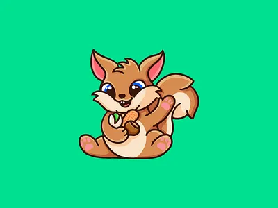 Nut squirrel character design design graphic design illustration logo logo design nut nut design nut logo nut squirrel nuts nuts logo squierrel squierrel design squierrel logo squierrel logo design vector
