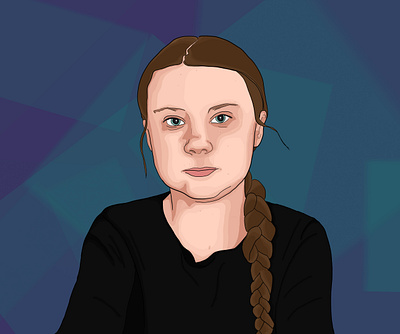 Greta Thunberg climate climatechange fridaysforfuture globalwarming gogreen illustration nature person savetheplanet