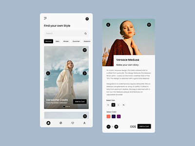 Clothing Shop App app app design application clean clean ui clothes clothing clothing shop design minimalism minimalist mobile mobile design modern shop ui uiux user experience user interface ux