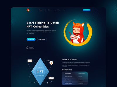 chonker_NFT Fishing platform best design bitcoin blockchain crypto crypto trading cryptocurrency dark ethereum hero section nft nft fishing nft gaming nft landing page nft marketplace nft webdesign nftart trending design uiux wallet web design