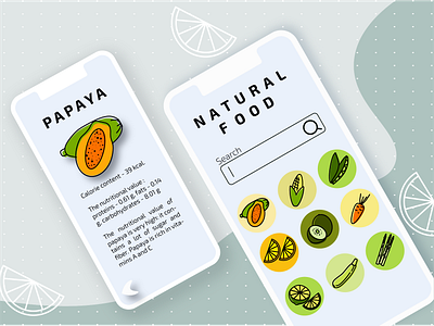 10 natural food icons mockup app branding design diet food graphic design icons illustration linear icons mobile mocap natural vector web