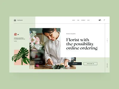 PlantHouse - Concept shots ecommerce header homepage leaf monstera nature plant plant web shop site ui ui design ui trend ux ux design ux trend web web design webdesign website