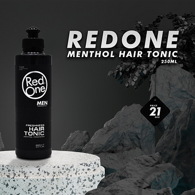 REDONE menthol hair tonic branding graphic design