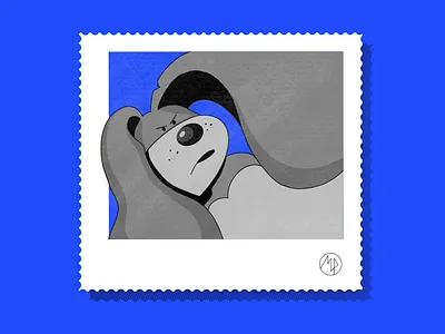 Angry Rabbit angry angry rabbit art blue design flat hare illustration rabbit