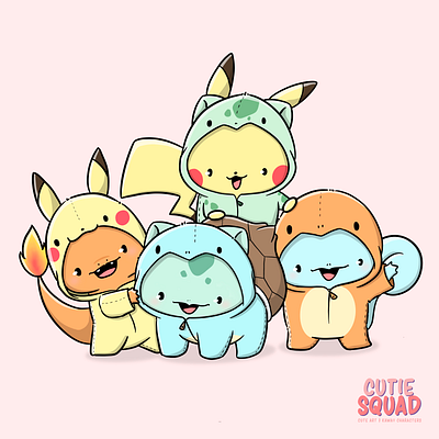 Pokemon Slumber Party character character design characterdesign cute design digital art doodle illustration kawaii kawaii art pokemon