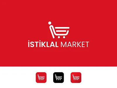 İstiklal Market Logo Design letter design logo market supermarket typograpy