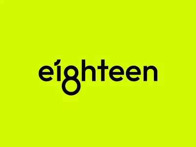 e18hteen Wordmark 18 apparel clever clever ideas clever logo clothing brand logo eighteen fitness logo logo logos logotype mark minimal typography wordmark