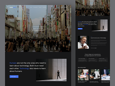 Sosiotech - Build digital product with sociological approach app blue dark design landing page mobile app ui ux web design website