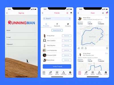 RUNNINGMAN app application branding interface iosapp logo map mobileapp ui userexperience userinterface ux