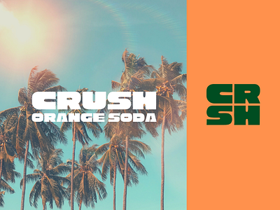 Crush Orange Soda 🍊 branding burritodesigns canva crsh crush crush orange soda crush soda cubao wide design logo monogram orange orange soda soda vector