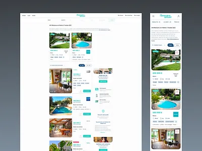 AVendreALouer - Listing redesign illustrator real estate responsive sketch ui