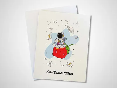 Strawberry Moon - A2 Card design graphic design illustration print