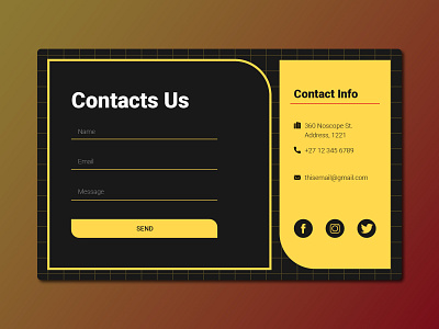 Daily UI #028 - Contact Us 80s aesthetic branding challenge contact daily ui design gradient graphic design retro ui ux vector web