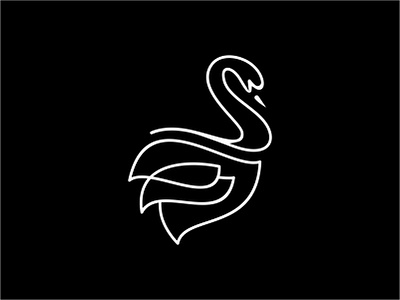 Swan animal ballerina ballet bird branding dance design icon illustration logo mark minimal swan