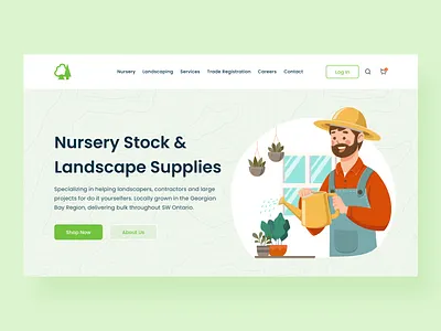 Tree Nursery Web Home Exploration ui uiux uxui web web design