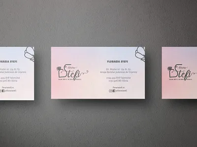 Business card for a Flower shop business card design flower logo pastel shop