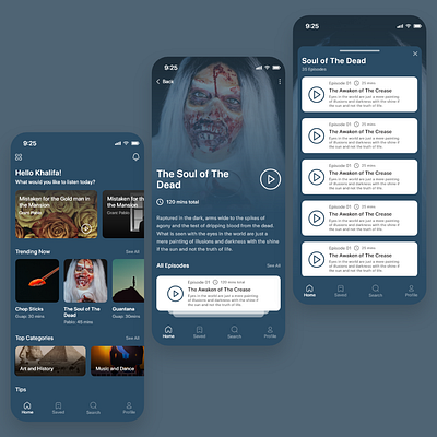 Podcast UI Design app branding design mobileui ui