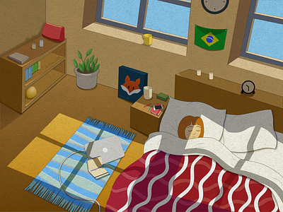 In My Room. Illustration 2d character design concept design drawing figma flat design graphic design illustration interior minimalistic photoshop sketch vector