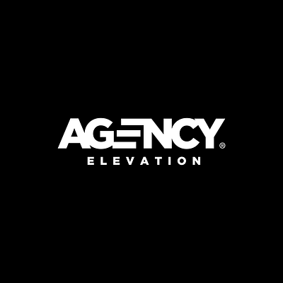 Agency Elevation Logo Design branding design illustration lineart logo modern negative space typography vector wordmark