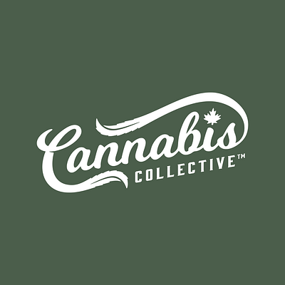Cannabis Collective Logo Design branding cannabis design green leaf logo marijuana modern typography vector vintage