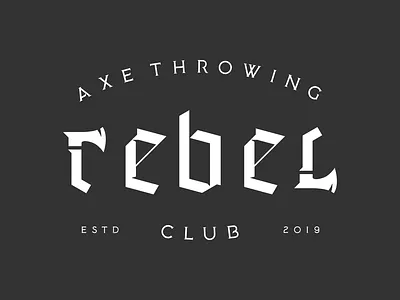 Rebel Axe Throwing Logo Design axe branding design illustration logo modern typography vector vintage wordmark