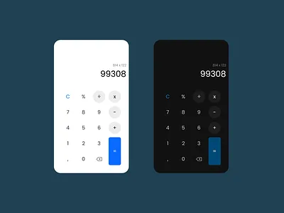 Calculator - Daily UI 004 calculator daily ui daily ui 004 dark theme figma light theme ui ux