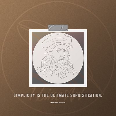 Simplicity 1lineart davinci design graphic design illustration leonardo simplicity sophistication