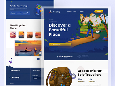 Travel agency landing page design home page landing landing page landingpage ui web webdesign website website design websitedesign