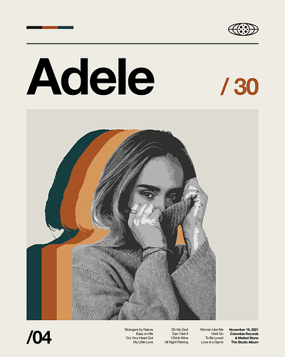 Adele 30 | Album | Minimalist 30 adele album basic design graphic minimal music three colors