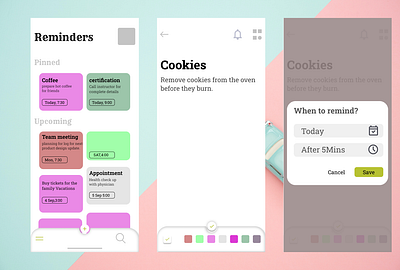 NOTES APP app design moblie app ui ux