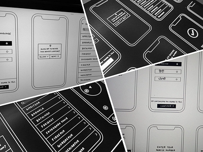 Catch Bus - Digital Wireframes app best black design digital fidelity ipad low procreate ui ux white wireframe wireframes