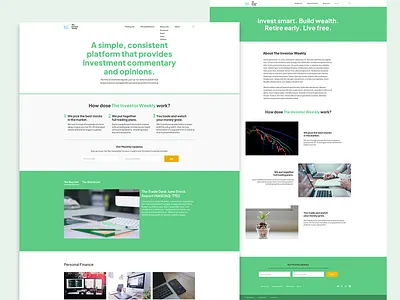 The Investor Weekly branding investing ui web design
