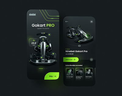 Ninebot Gokart PRO mobile web UI concept figma gokart mobile app mobile web ninebot sinthai sinthaistudio ui