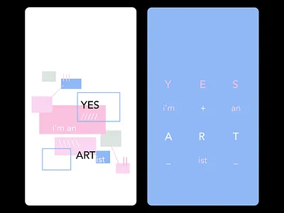 Yes I'm an ARTist typography