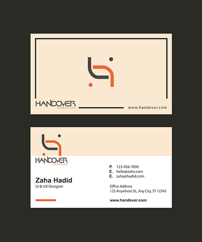 Handover Creative | Business Card branding business card design illustrator