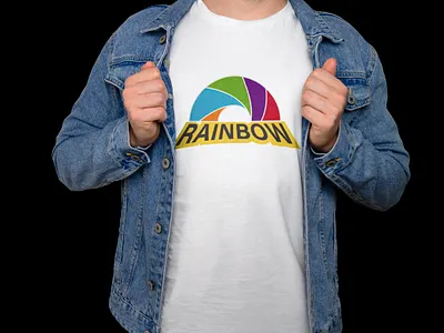 Rainbow | T-shirt Design Mockup design graphic design illustrator mockup photoshop t shirt