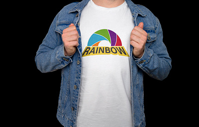 Rainbow | T-shirt Design Mockup design graphic design illustrator mockup photoshop t shirt